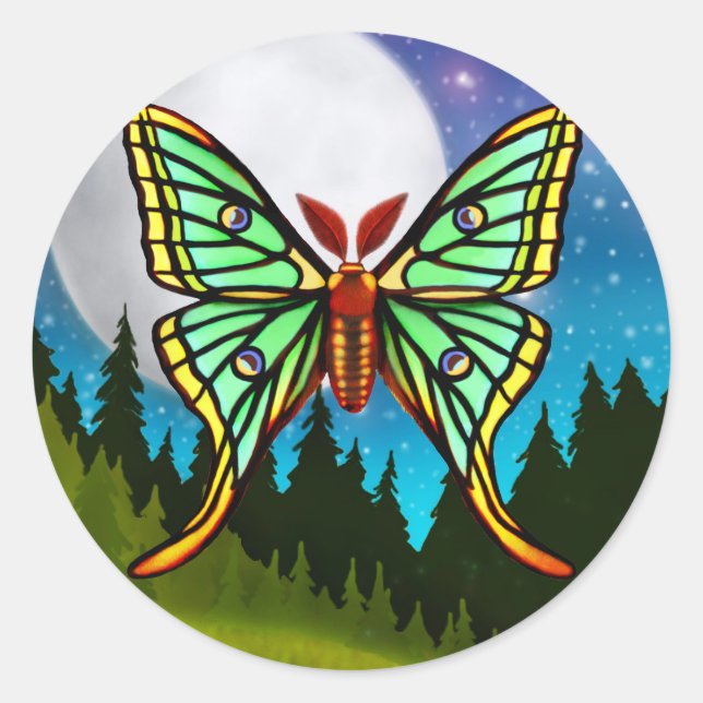 Spanish Moon Moth Sticker (Front)