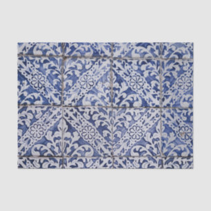 Spanish Moroccan Tile Pattern Texure Vintage Tissue Paper