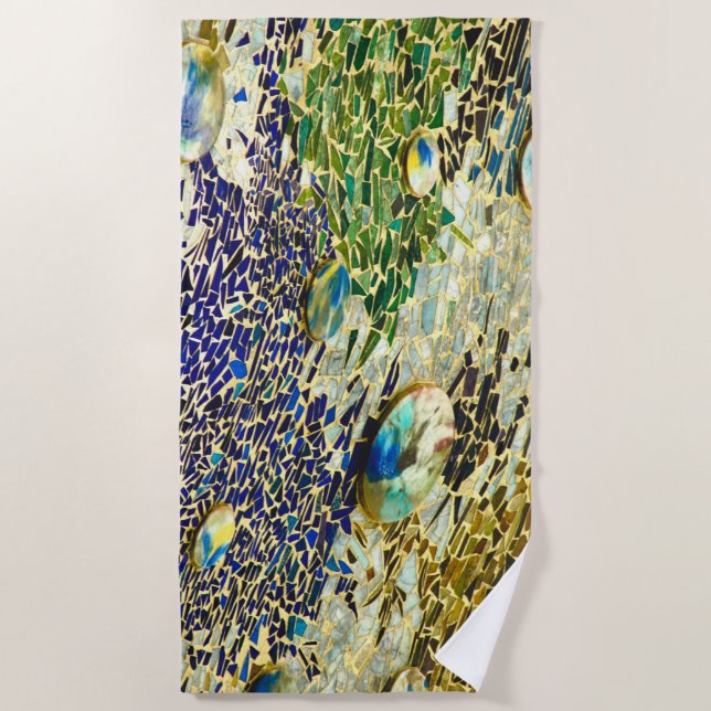 Spanish Mosaic Beach Towel (Front)