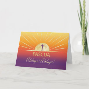 Spanish Mother Easter Blessings Sunrise With Gold Card