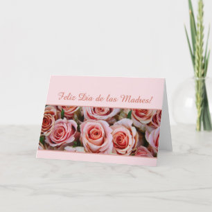 Spanish Mother's Day pink roses Card