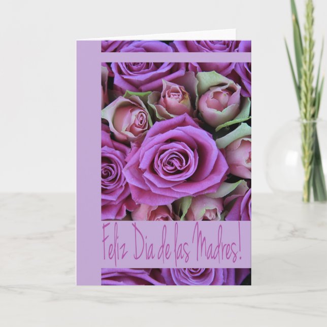 Spanish Mother's Day rose card (Front)