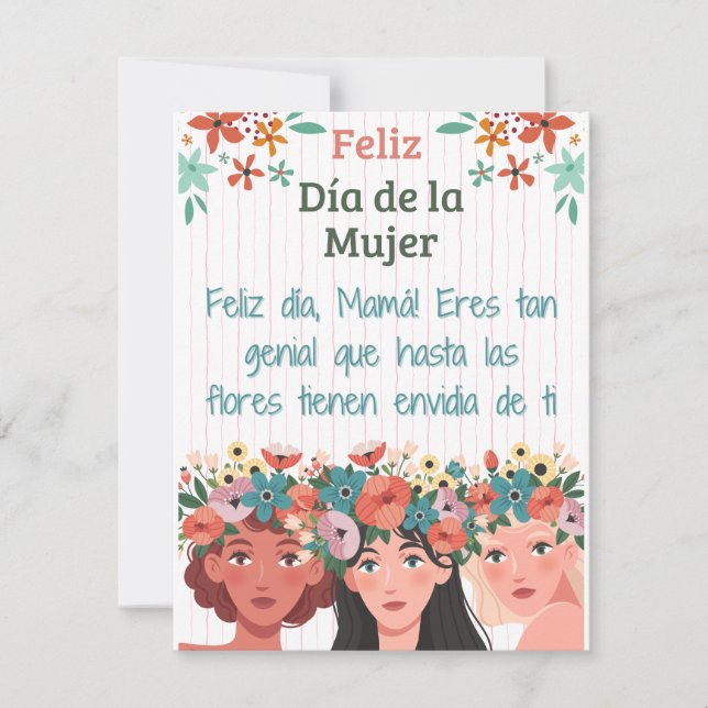 Spanish Mum Happy Women's Day Card (Front)