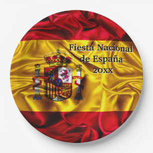Spanish National Day, Spain Hispanic Day, Paper Plate