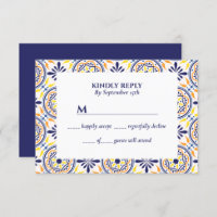 Spanish Navy Yellow Tile Mediterranean wedding