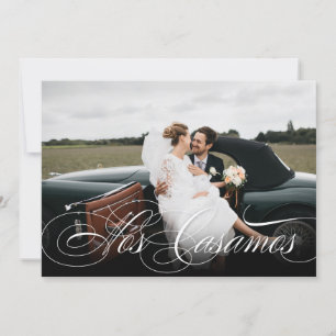 Spanish Newlyweds recién casados Foto Nos Casamos Announcement