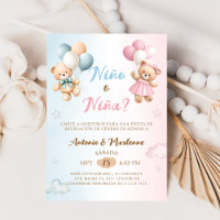 Spanish Nino o Nina Bear Balloon Gender Reveal