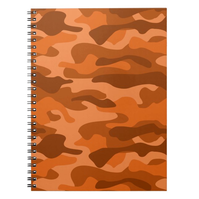 Spanish Orange Monocolor Camo Notebook (Front)