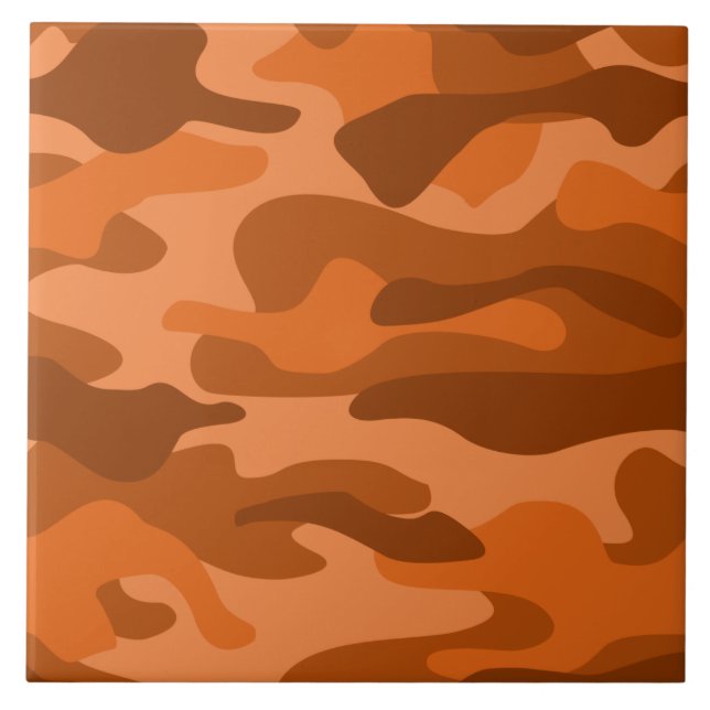 Spanish Orange Monocolor Camo Tile (Front)