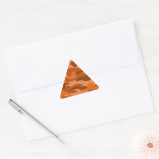 Spanish Orange Monocolor Camo Triangle Sticker