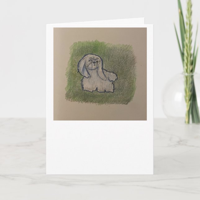 Spanish Pekingese Greeting Card (Front)