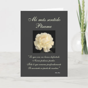 Spanish: Pesame B&W sympathy card