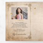 Spanish Photo Blush Pink Rose Gold Quinceanera