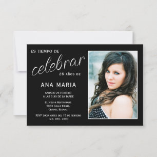 Spanish Photo Feminine Birthday Invitation