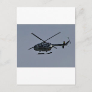 Spanish Police Helicopter Postcard