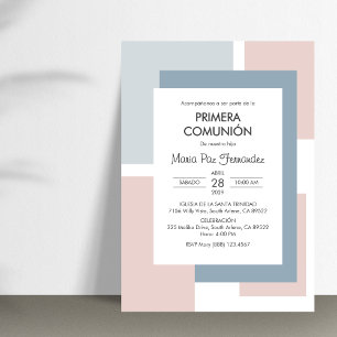 Spanish Primera Comunion Elegant First Communion Invitation