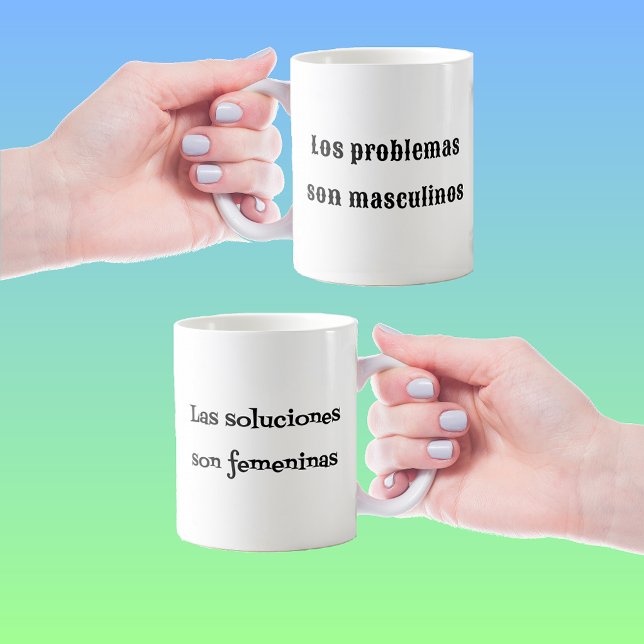 Spanish problemas soluciones phrase mug (Creator Uploaded)