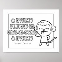 Spanish Proverb Colouring Poster