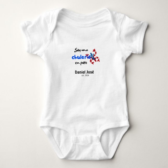Spanish Puerto Rican saying "soy una chuleria"... Baby Bodysuit (Front)