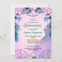 Spanish Quinceañera feather Dream catcher pink Inv