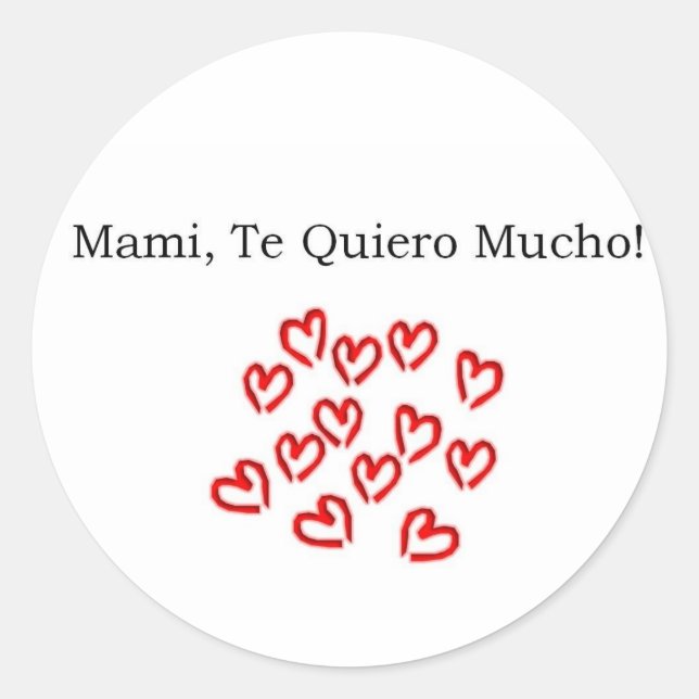 Spanish Quotes Classic Round Sticker (Front)