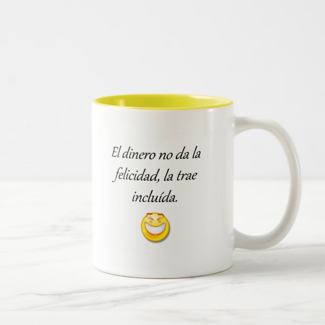 Spanish Quotes Two-Tone Coffee Mug (Right)