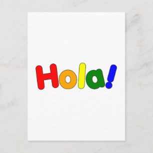 Spanish Rainbow Hello : Espanol Iris Hola Postcard