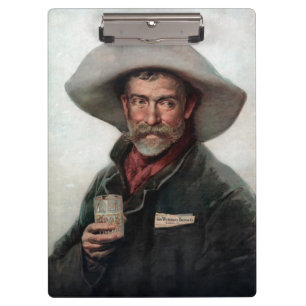 Spanish Ranchero Cowboy in Old West Saloon Clipboard
