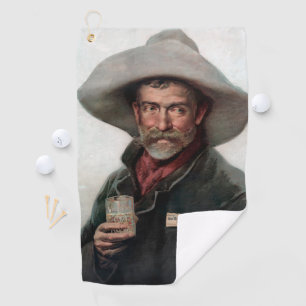 Spanish Ranchero Cowboy in Old West Saloon Golf Towel