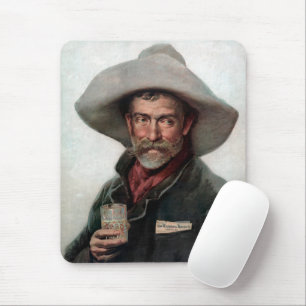 Spanish Ranchero Cowboy in Old West Saloon Mouse Pad