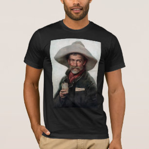 Spanish Ranchero Cowboy in Old West Saloon T-Shirt