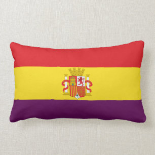 Spanish Republican Flag - Bandera República Espa Lumbar Cushion