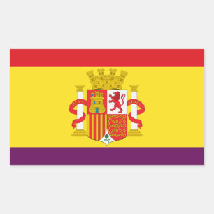 Spanish Republican Flag - Bandera República España Rectangular Sticker