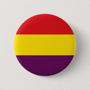 Spanish Republican Flag República Española Button