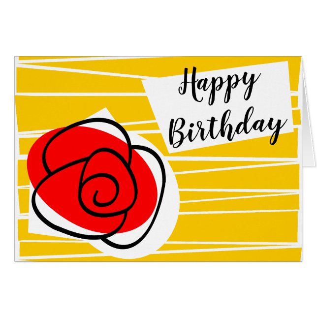 Spanish Rose Birthday Text landscape (Front Horizontal)