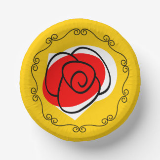 Spanish Rose Border Paper Plate
