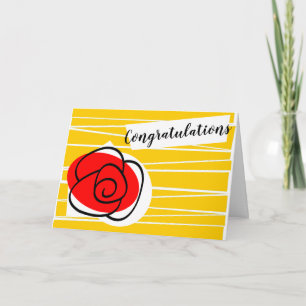 Spanish Rose Congratulations Text landscape Card