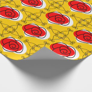 Spanish Rose Corners Multi wrapping paper
