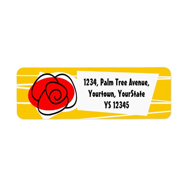 Spanish Rose return address label (Front)