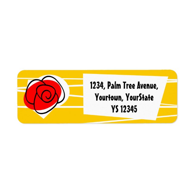 Spanish Rose return address label (Front)