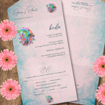 Spanish, Rustic Flowers Heart Mexican Wedding All