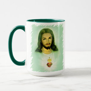 Spanish Sacred Heart Jesus Catholic Traditional  Mug