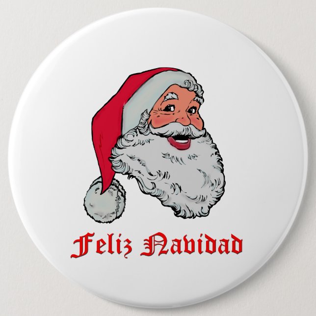 Spanish Santa Button (Front)