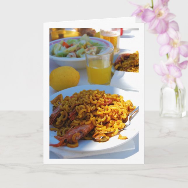 Spanish Seafood Cuisine Card (Orchid)