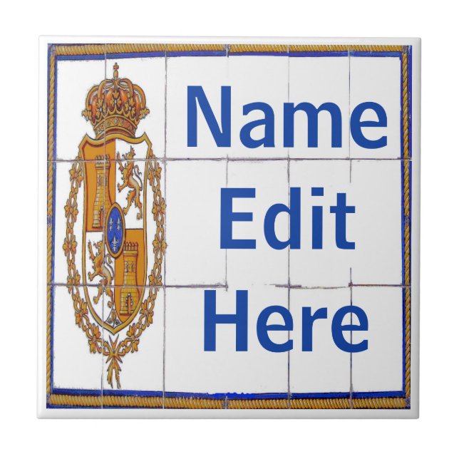 Spanish  Seal Letter &  House Number Tiles (Front)