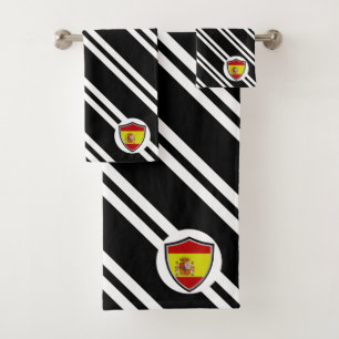 Spanish shield flag bath towel set
