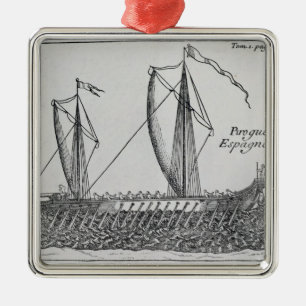 Spanish Ship' Metal Tree Decoration
