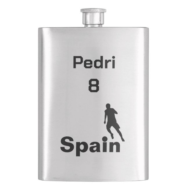 Spanish Soccer, customisable Hip Flask (Front)