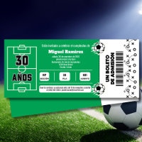 Spanish Soccer Game Ticket for 30th Birthday Party