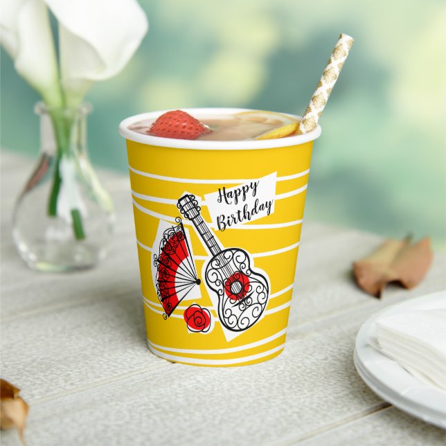 Spanish Souvenirs Birthday  Paper Cups (Insitu)